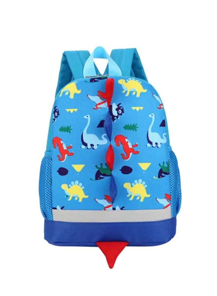 Cartoon Printed Kids Backpack Blue