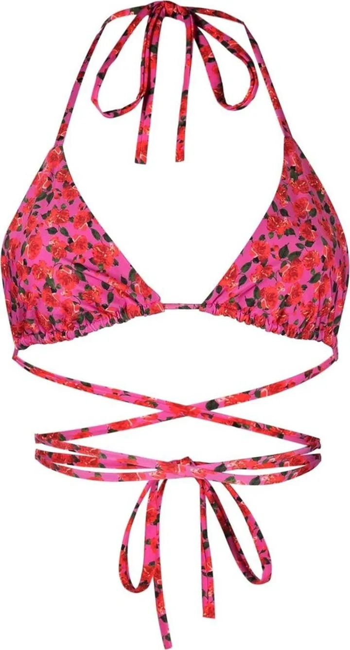 Kapiel floral halterneck bikini top