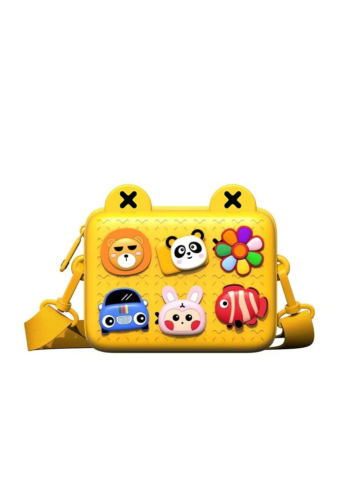 Kids Bags Children Shoulder Bags Girls Purse for Toys Cameras Children's Birthday Gift Yellow