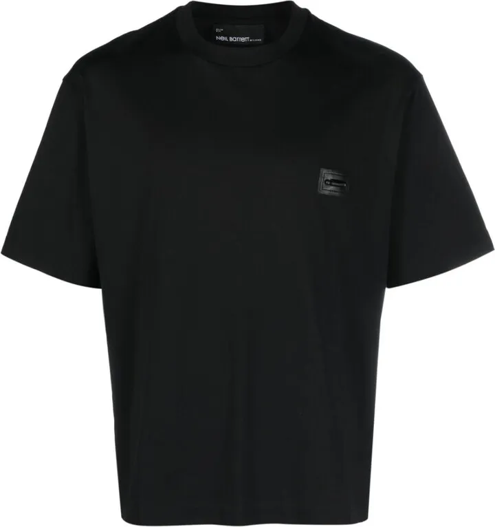 logo-patch short-sleeved cotton T-shirt
