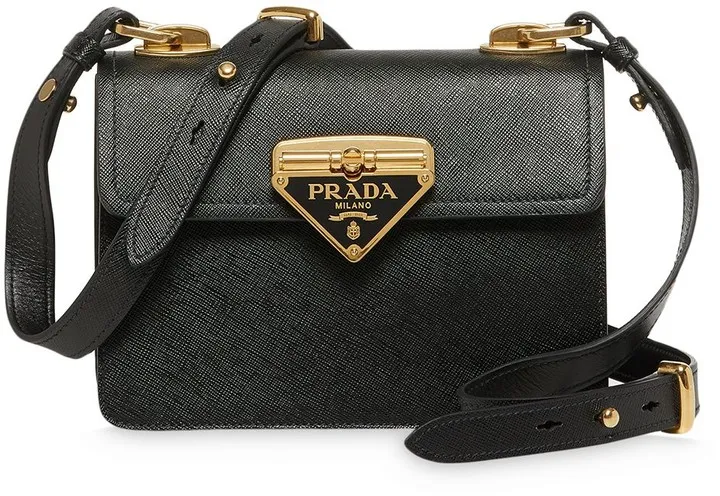 Logo-Plaque Leather Shoulder Bag