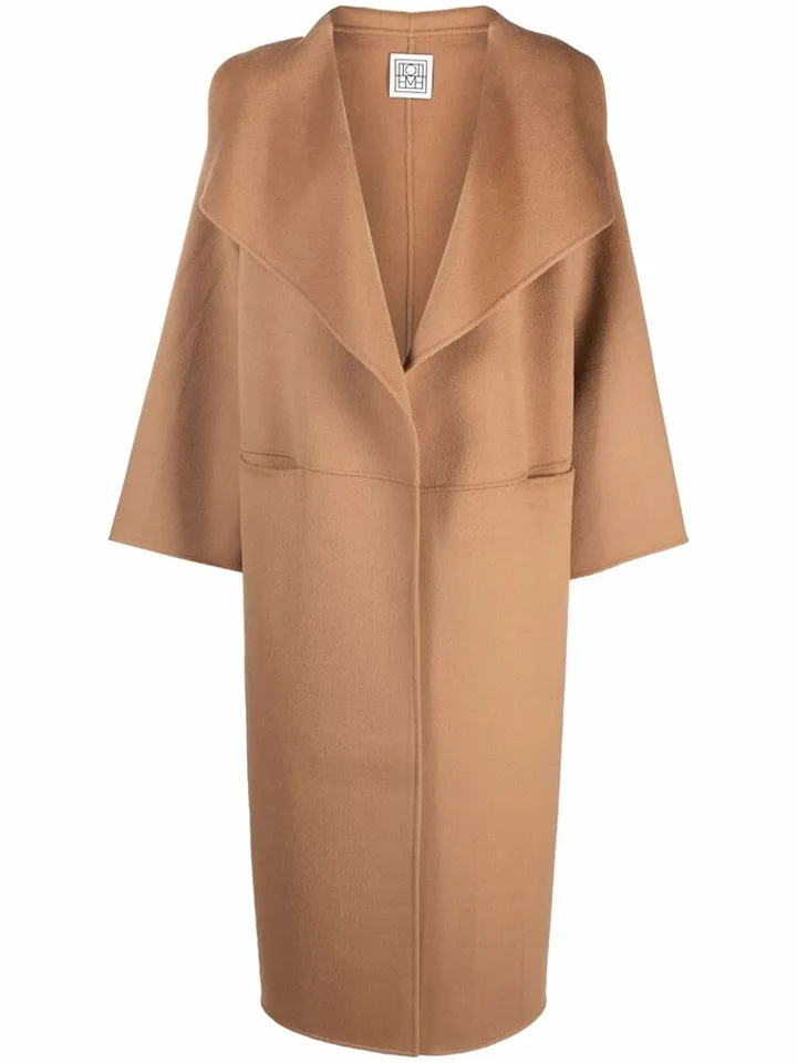 Single-Breasted Wool-Blend Coat