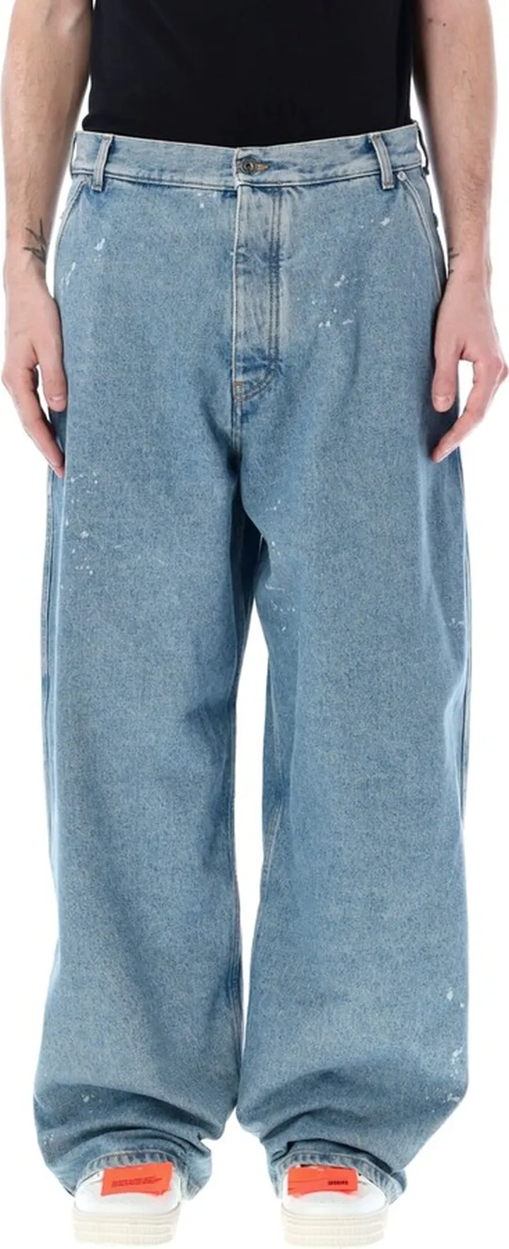 Paint Wide Leg Tapered Jeans