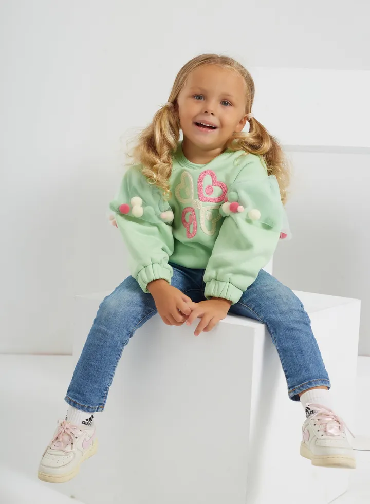 Girls Printed Cotton sweatshirt