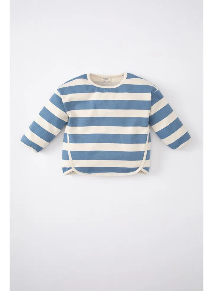 Babygirl Regular Fit Bike Neck Long Sleeve Knitted Sweat Shirt