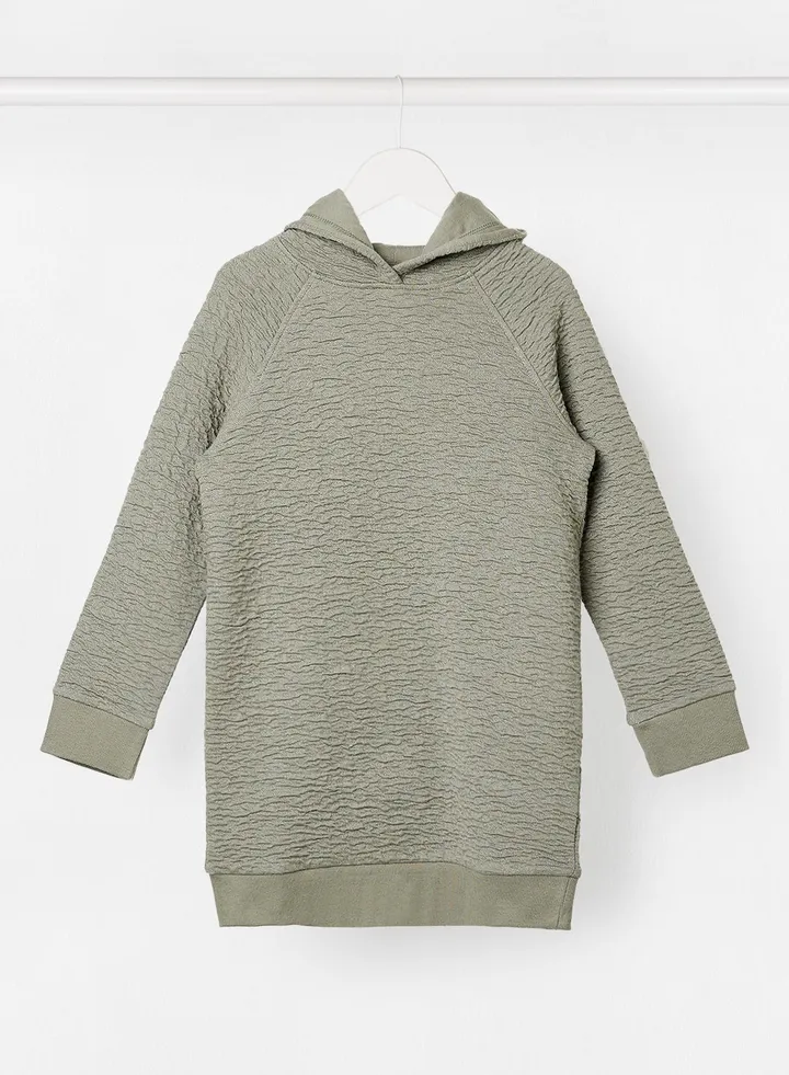 Girls Basic Organic Hoodie Green