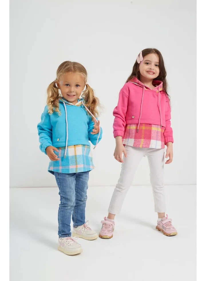 Girls Cotton sweatshirt - Turquoise