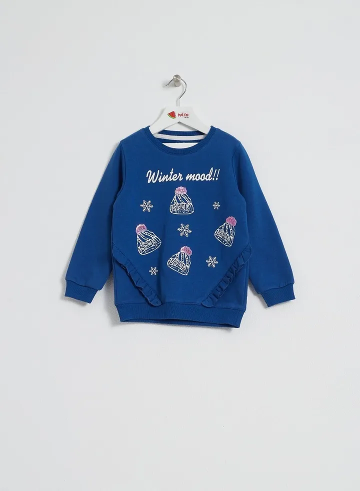 Girls Printed Cotton sweatshirt