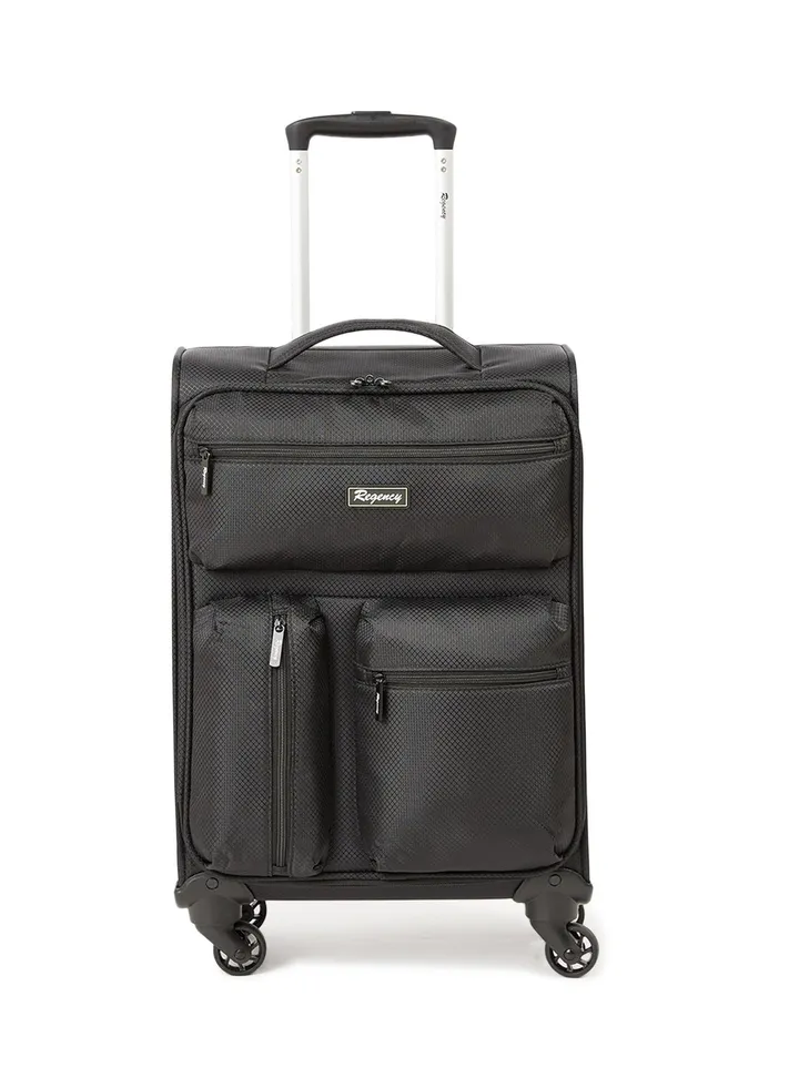 Softside Cabin Luggage Trolley Black