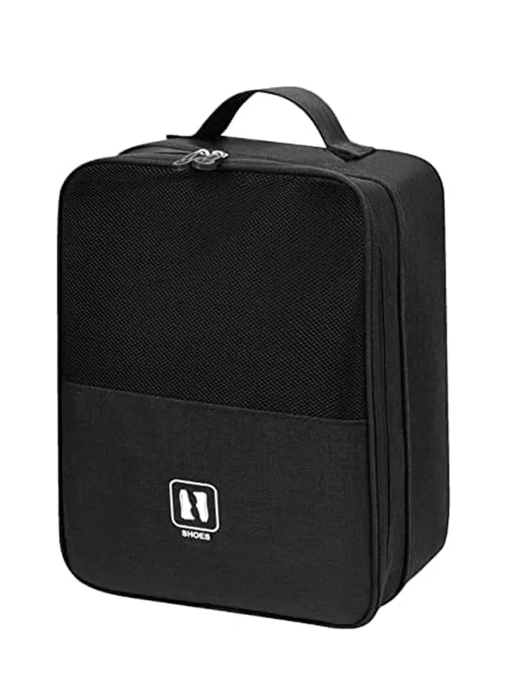 Shoe Bag for Travel Holds 3 Pair of Shoes Travel Shoe Bag Waterproof Cationic Oxford Cloth Black Large Capacity Black Large Classic