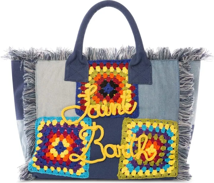 Crochet Canvas Shoulder Bag
