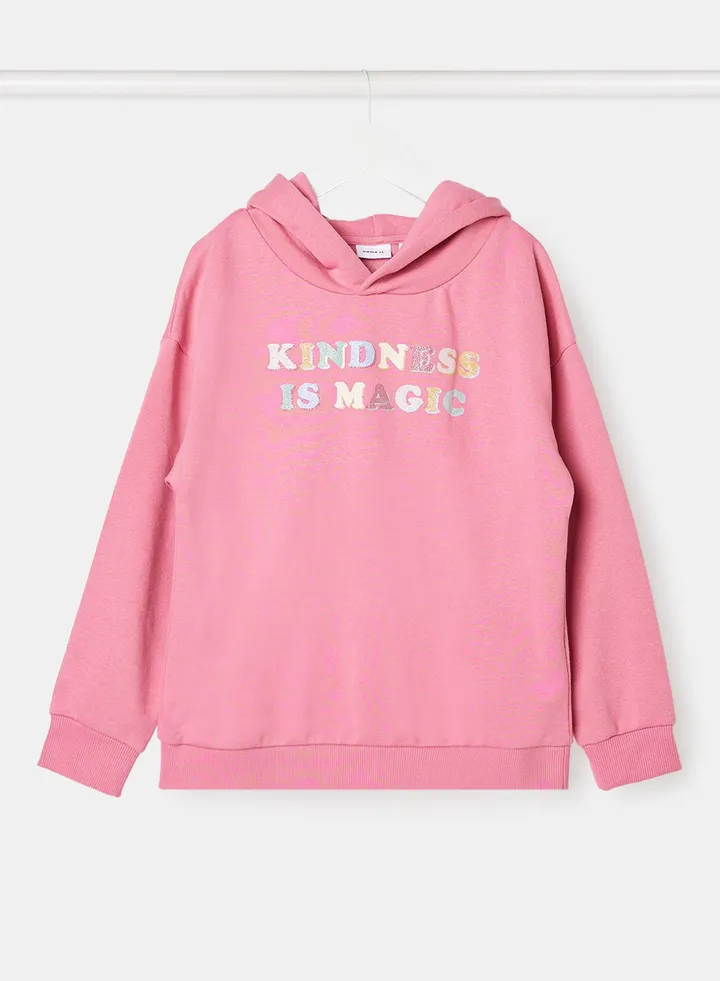 Girls Slogan Hoodie
