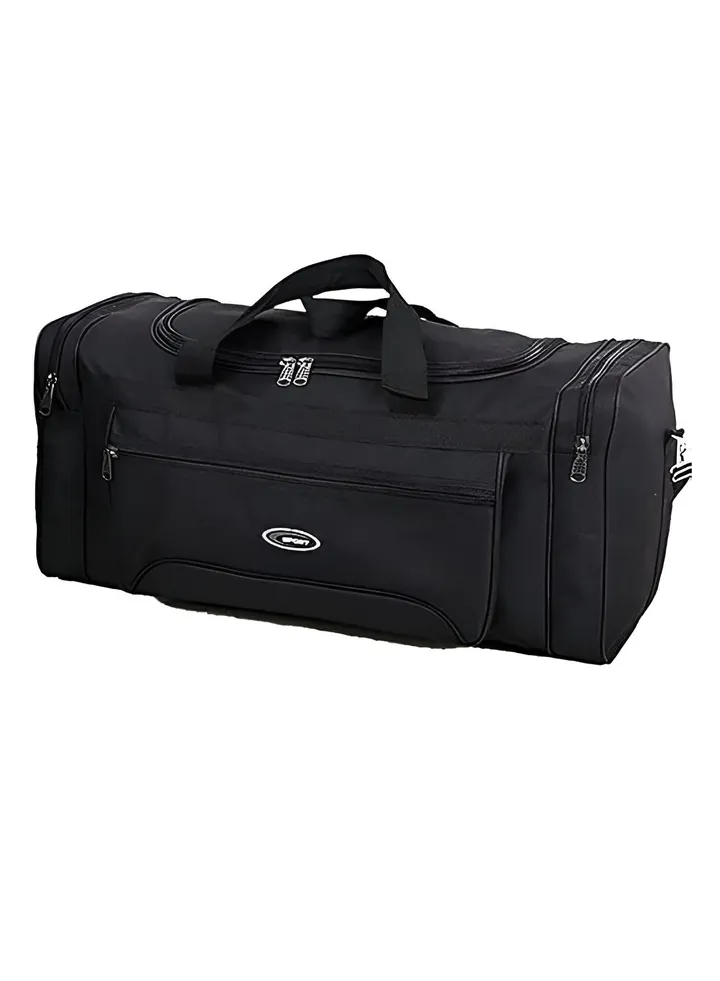 Travel Moving Luggage Bag 25Kg 120L Large Capacity Duffel Hand Shoulder Waterproof Bags (BLACK)