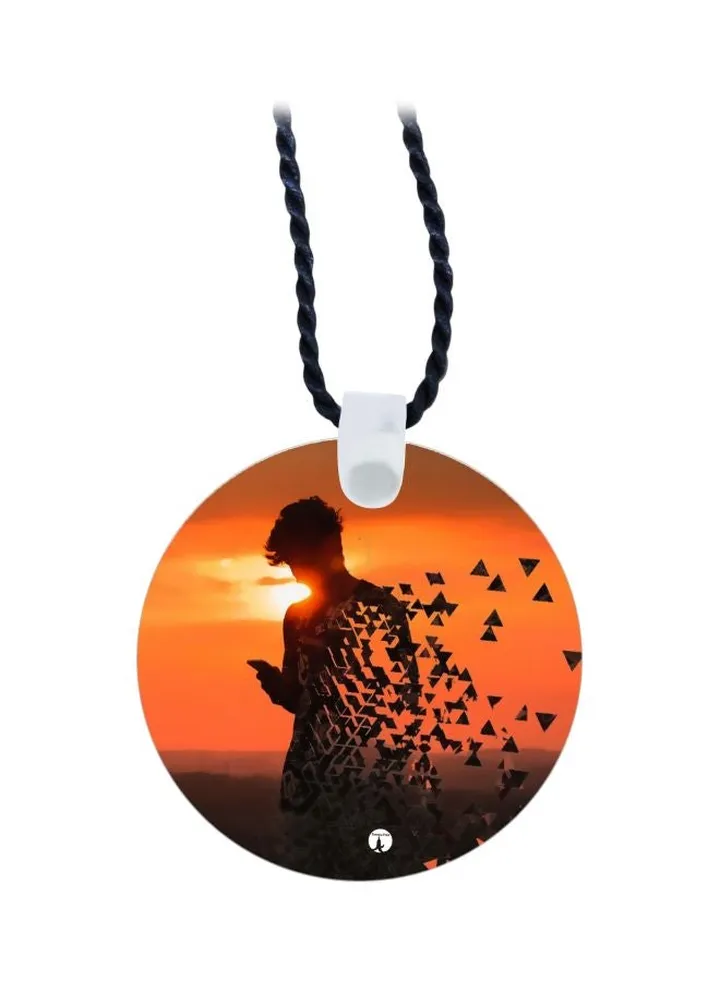 Fading Boy Printed Pendant Necklace