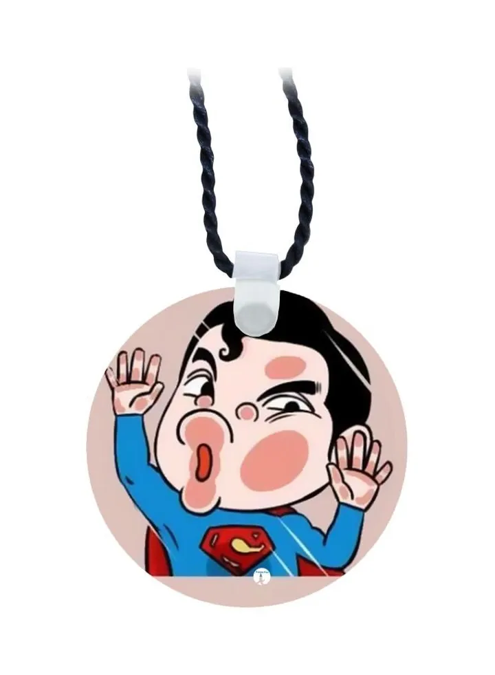 Superman Printed Pendant Necklace