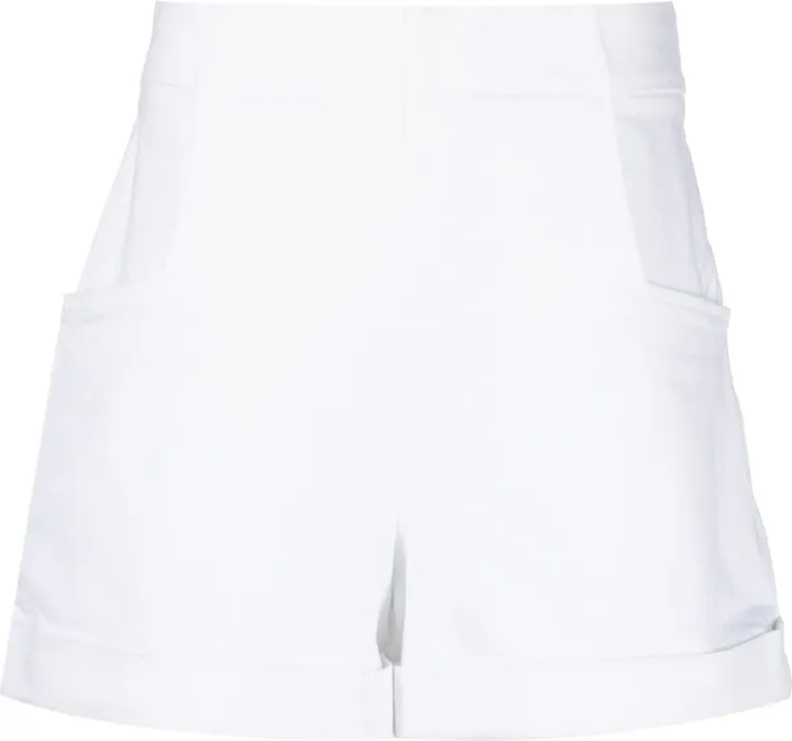 High-Waisted Cotton Shorts