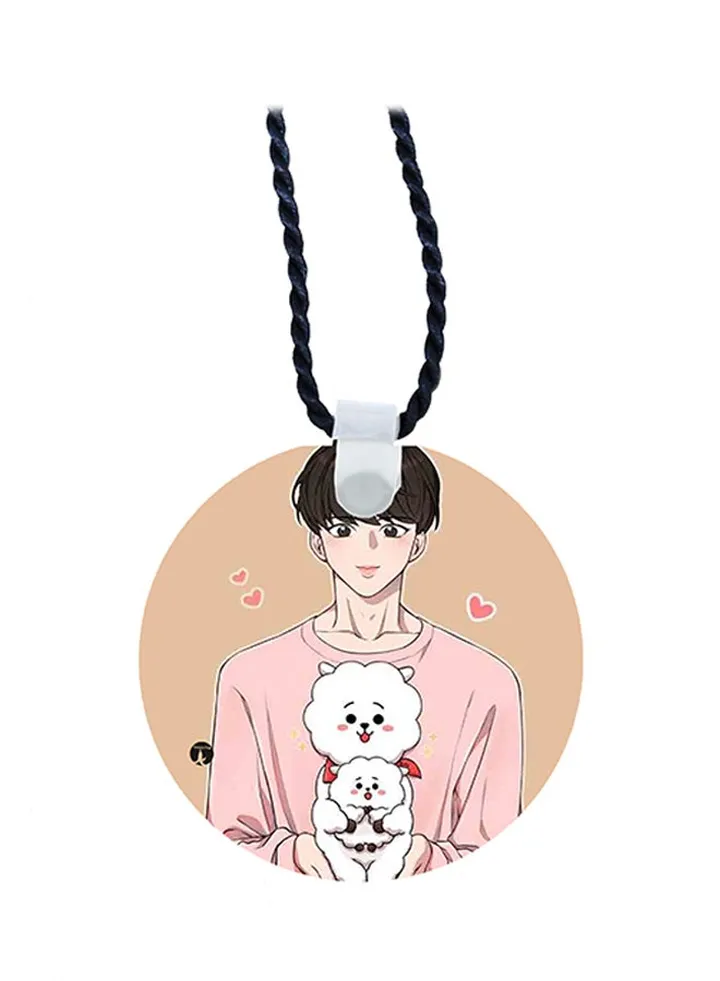Boy Anime Printed Pendant Necklace