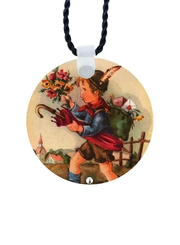 Boy Printed Pendant Necklace