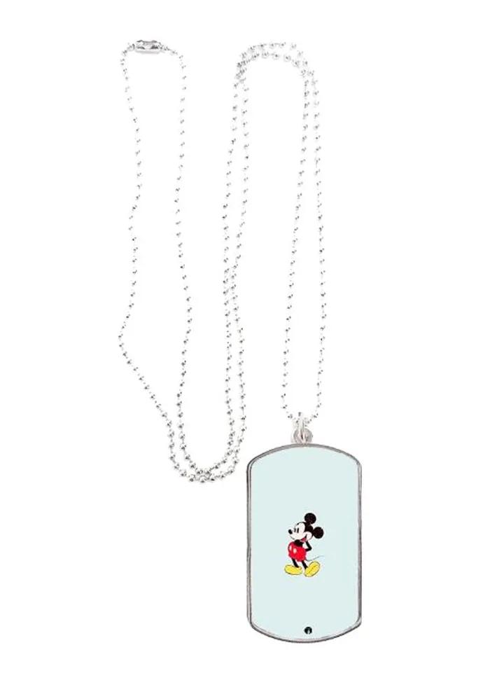 Printed Rectangle Shape Pendant Necklace