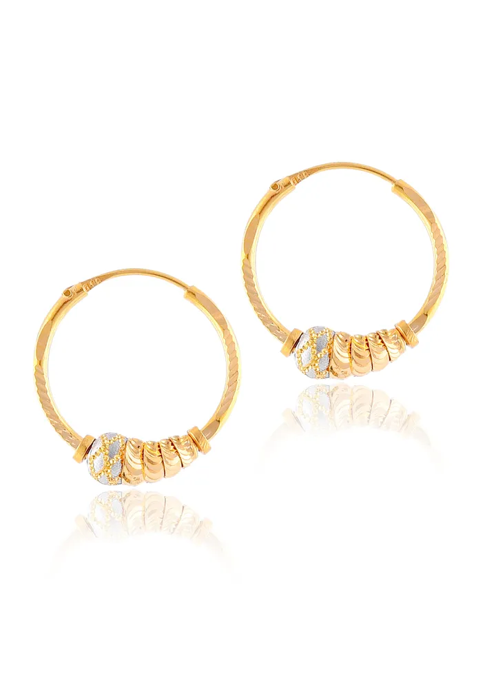 22k gold Bali earrings for modern royalty
