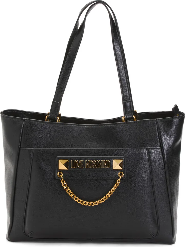 East West Tote With Chain And Front Logo