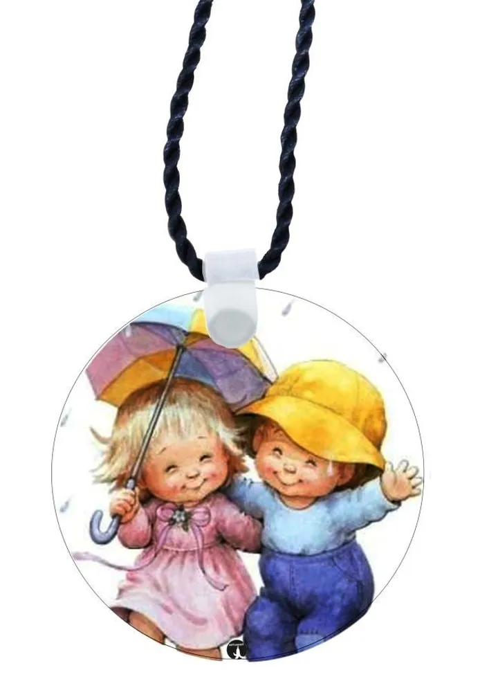Cartoon Printed Pendant Necklace
