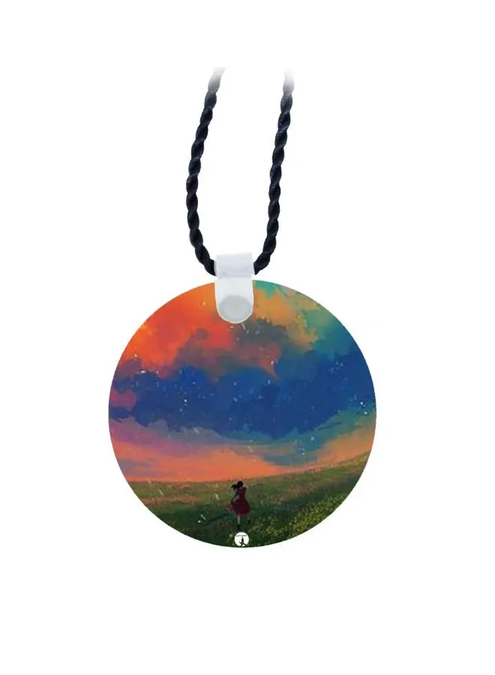 Cartoon Printed Pendant Necklace