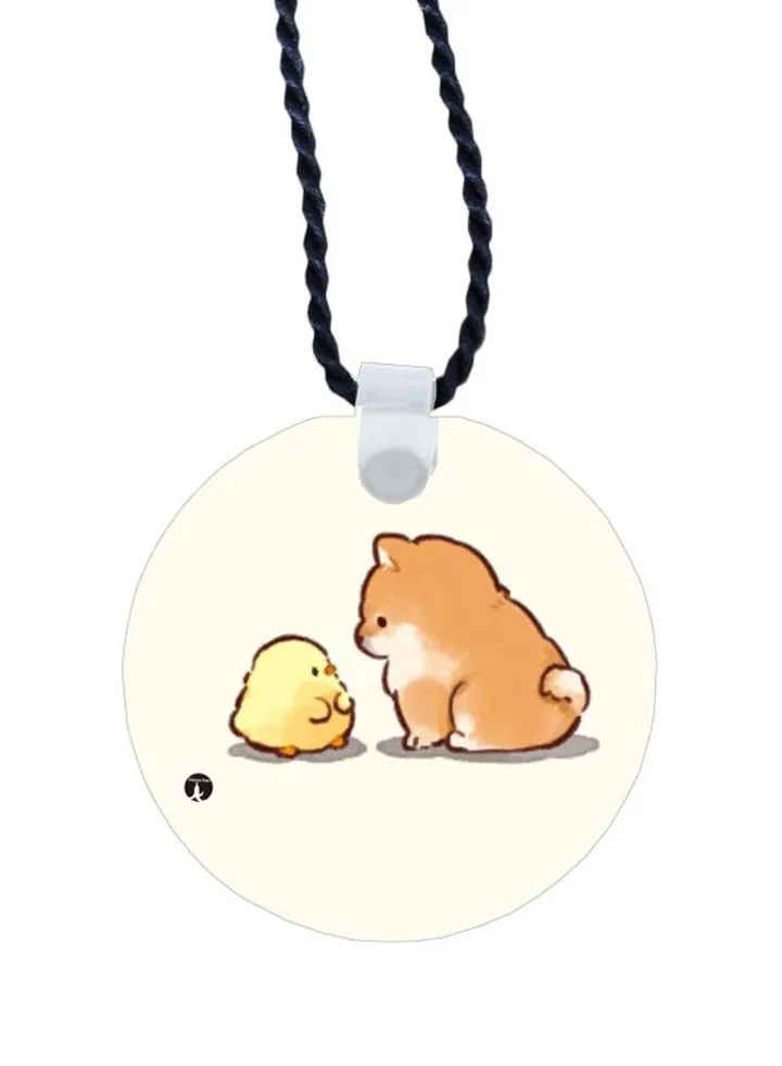 Cartoon Printed Pendant Necklace
