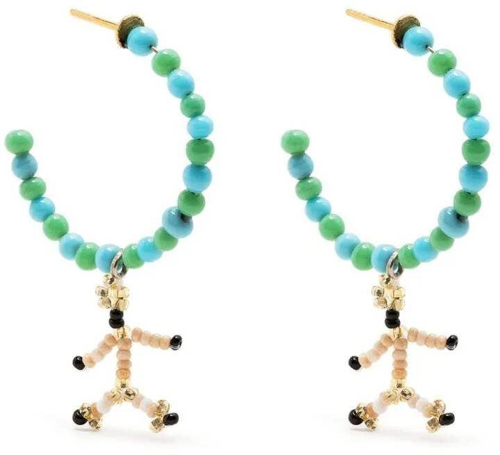 Beaded Hoop Earrings