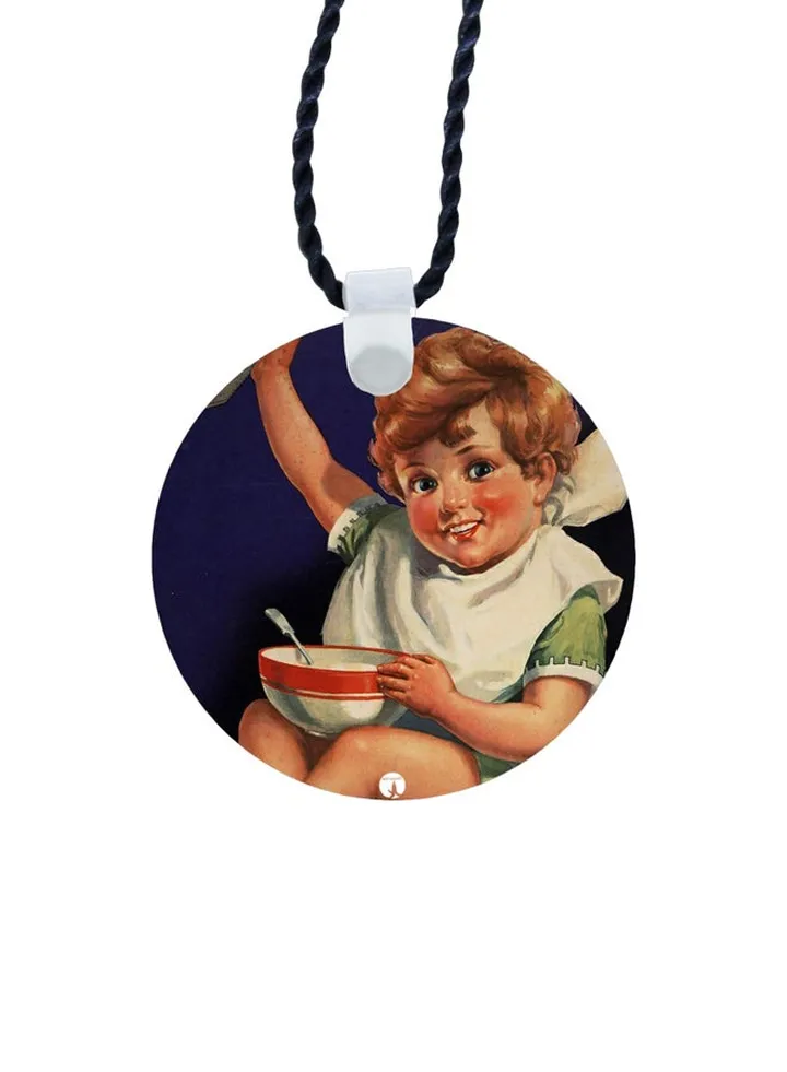 Printed Pendant Necklace
