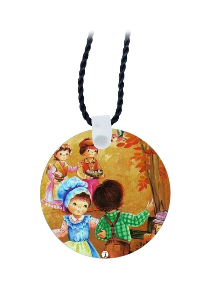 Cartoon Printed Pendant Necklace