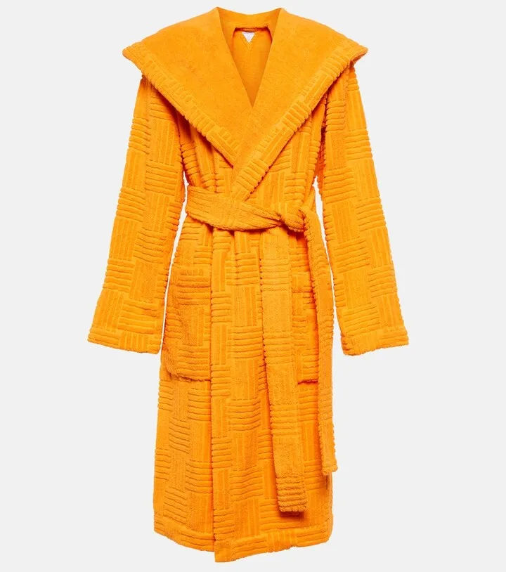 Cotton terry bathrobe