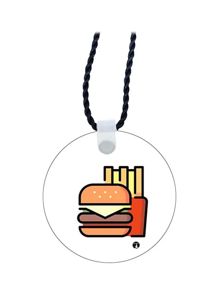 Snack Printed Pendant Necklace