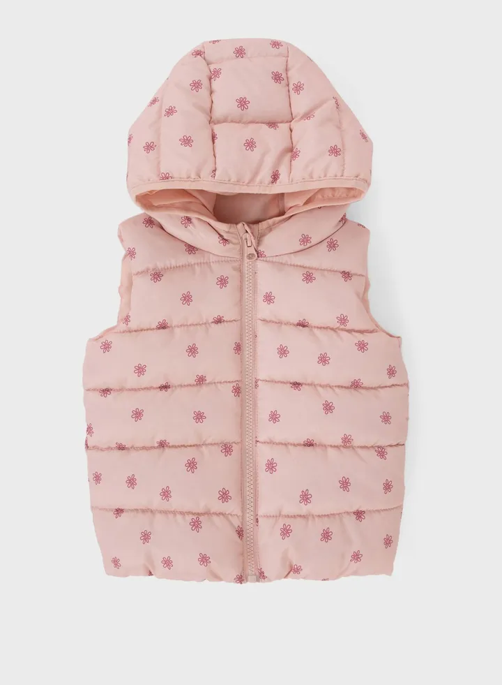 Kids Printed Hooded Puffer Jacket