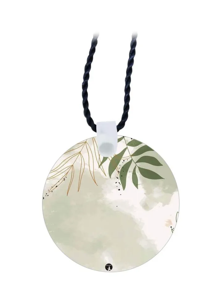 Leaves Printed Pendant Necklace