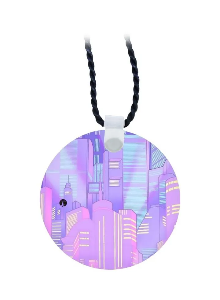 City Printed Pendant Necklace