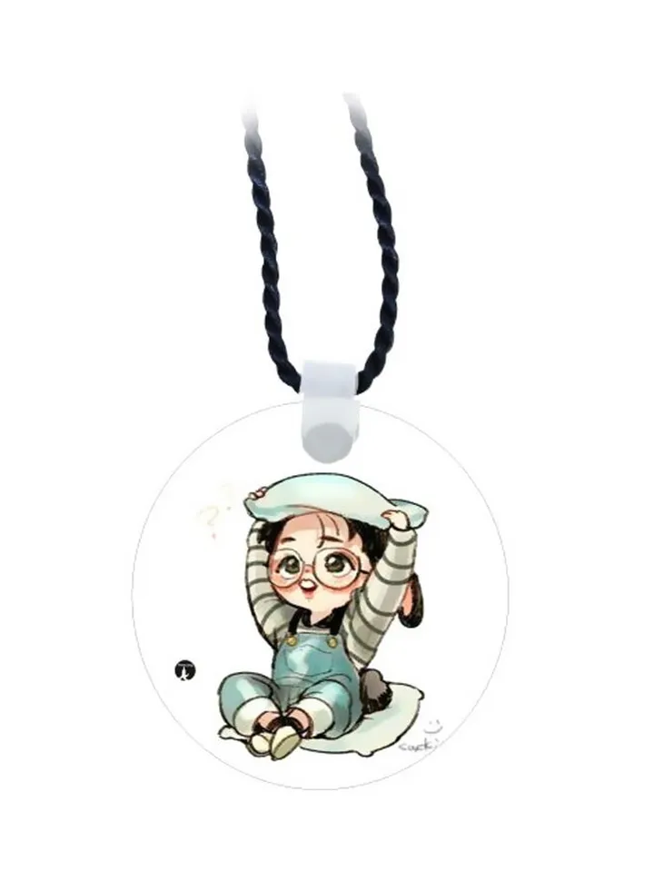Girl Printed Pendant Necklace