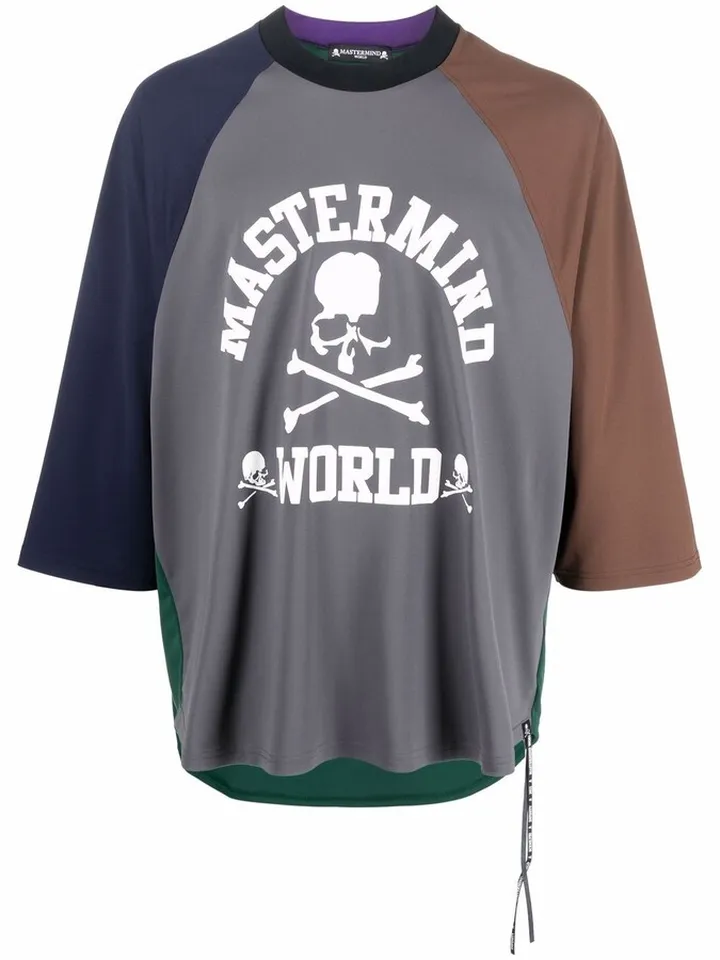colour-block logo-print T-shirt