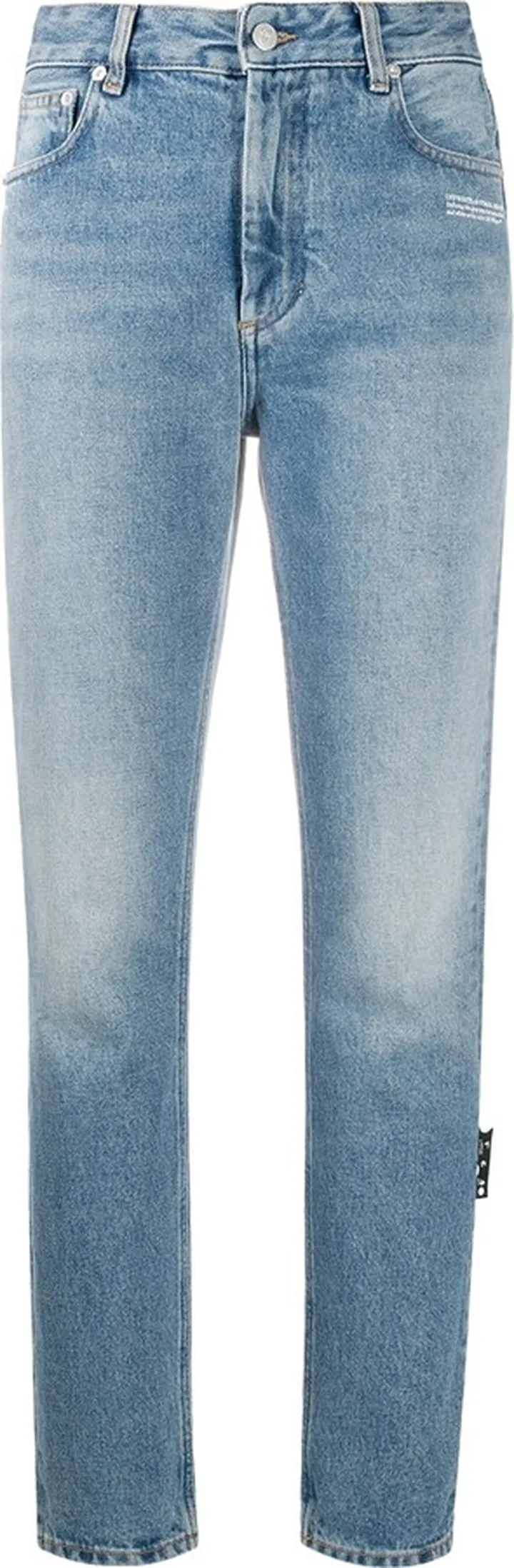 Faded-Effect Slim-Fit Jeans