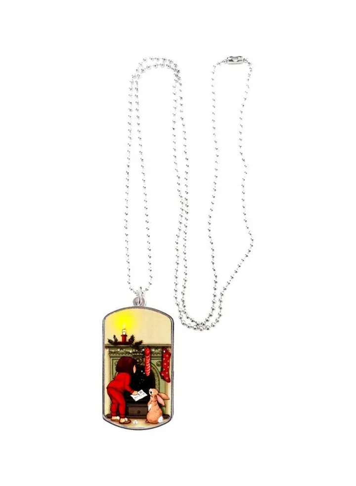 Rabbit Printed Pendant Necklace