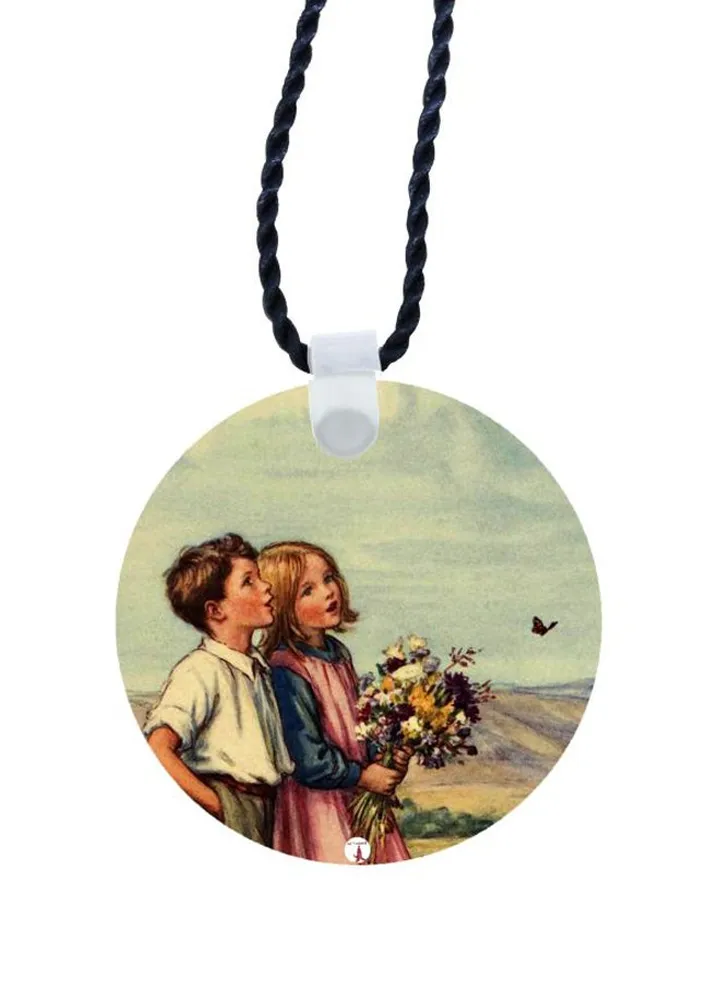 Printed Pendant Necklace