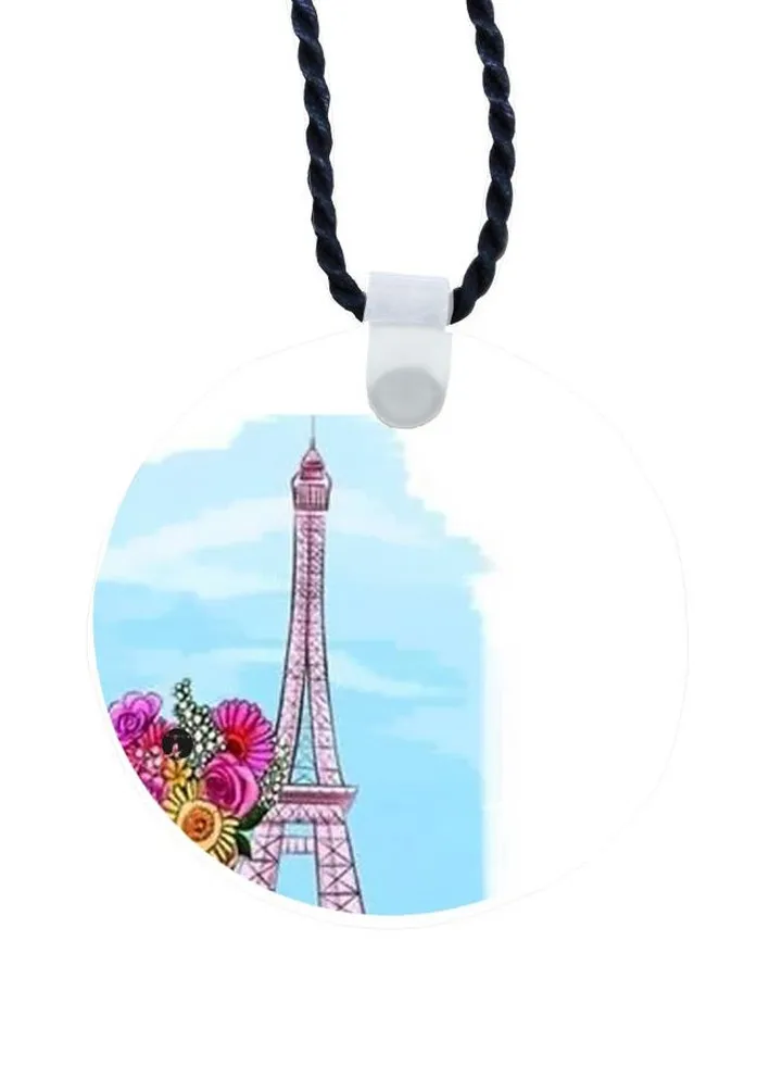 Printed Pendant Necklace