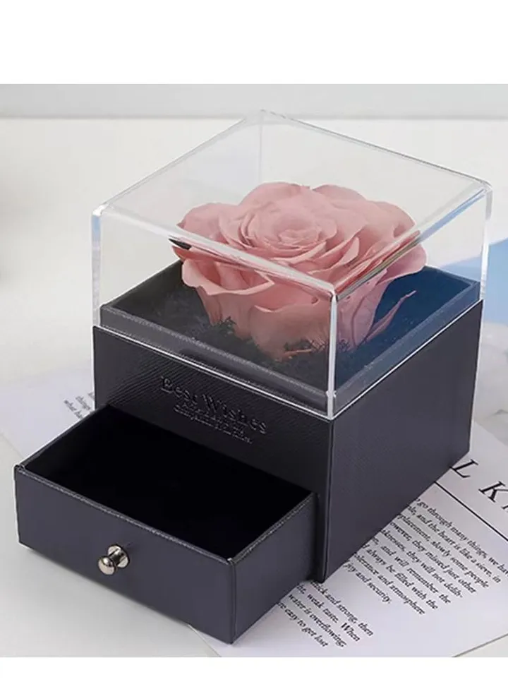 Flower Jewelry Box Dark Pink