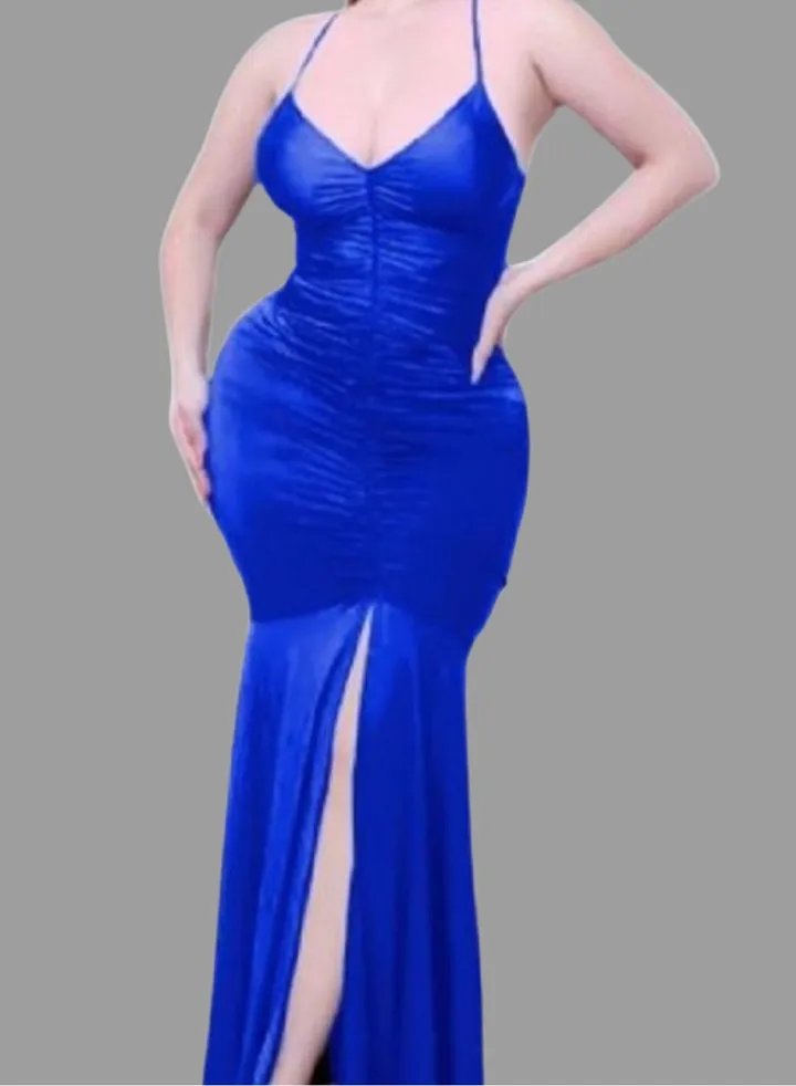 Women's maxi dress-open from the back