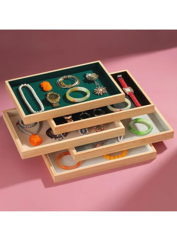 French jewelry tray, bamboo wood multi-function decoration tray, jewelry display plate, jewelry hairpins, display items