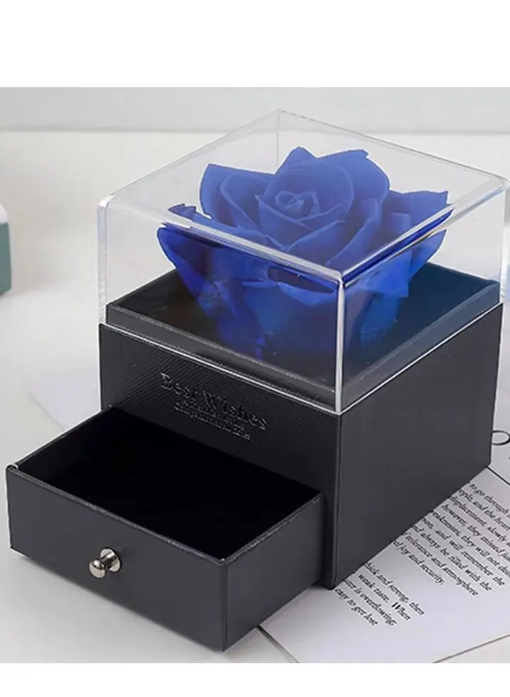 Flower Jewelry Box Blue