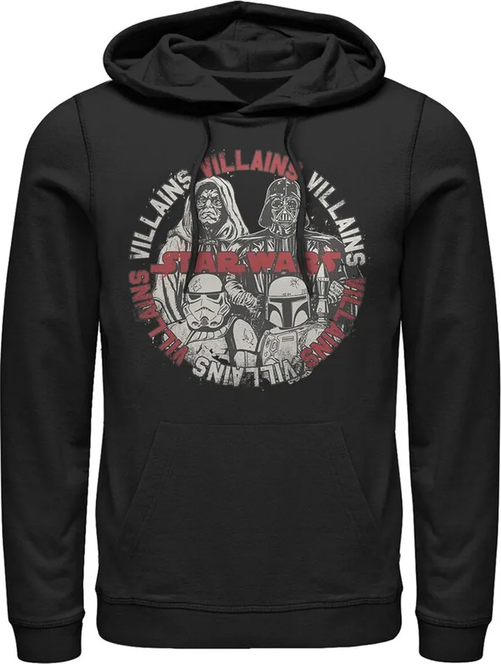 Men's Star Wars Villains Collage Pull Over Hoodie - Black - Small