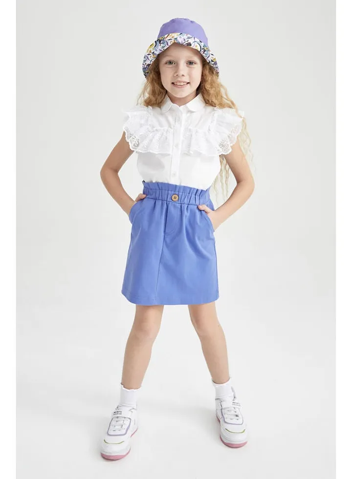 Girl Regular Fit Woven Skirt