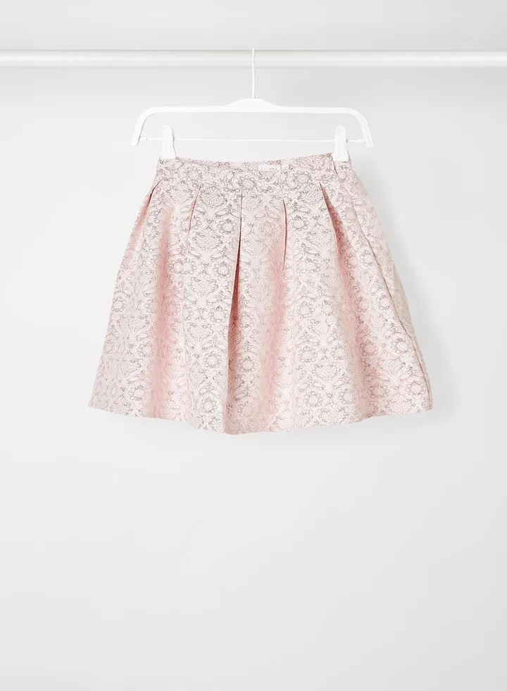 Kids/Teen Lurex Jacquard Skirt Pink