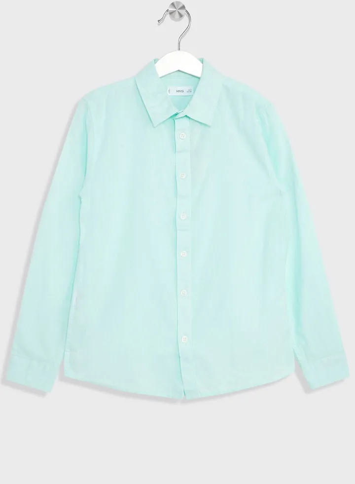 Kids Regular Fit Linen Shirt